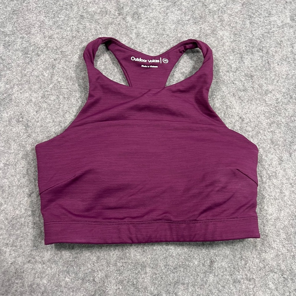 Outdoor Voices Marled Purple TechSweat Move Free Crop Top Women's Size‎ XS